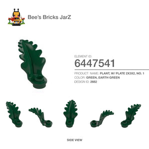 6447541-PLANT, W/ PLATE 2X3X2, NO. 1-Earth Green