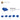 6469450-PLATE 2X2X2/3 W. 2. HOR. KNOB-Bright Blue
