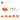 6469462-PLATE 2X2X2/3 W. 2. HOR. KNOB-Bright Orange