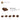 6470170-PLATE 2X2X2/3 W. 2. HOR. KNOB-Reddish Brown