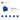 6482573-PLATE 1X1X2/3, W/ 1 KNOB, ROUNDED-Bright Blue