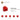 6494496-PLATE 1X1X2/3, W/ 1 KNOB, ROUNDED-Bright Red