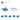6499253-PLATE 2X2 W 1 KNOB-Transparent Blue