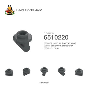 6510220-3.2 SHAFT W/ KNOB-Dark Stone Grey