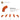 6529503-DESIGN SHAPE W/ TUBE, CROSSHOLE-Reddish Orange