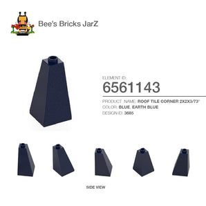6561143-ROOF TILE CORNER 2X2X3/73°-Earth Blue